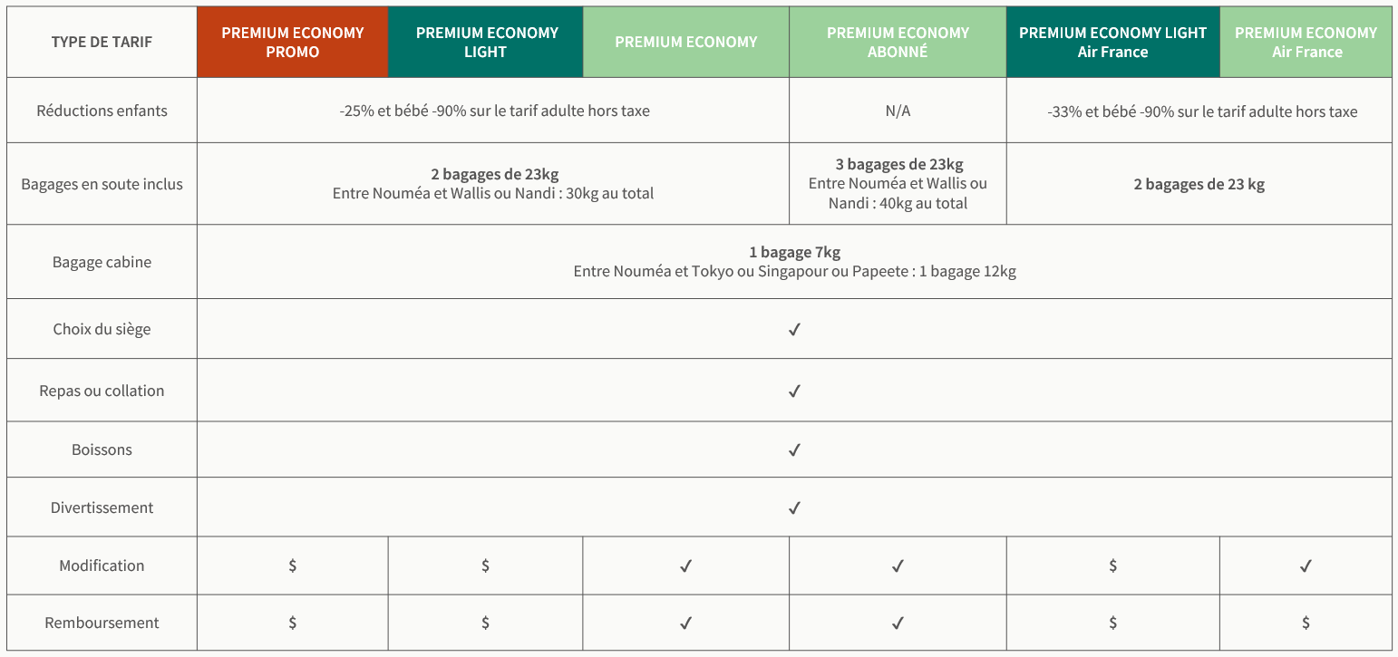 Premium Economy Fare