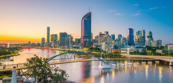 Brisbane vue sur la ville Pont Sunset Building 