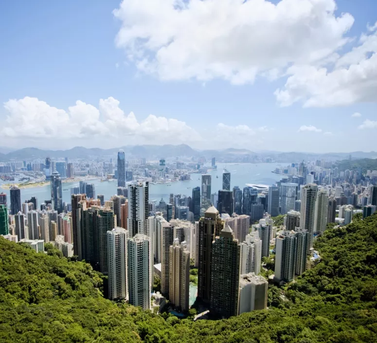 Paysage d'Hong Kong Hong Kong Building Paysage Vue du ciel