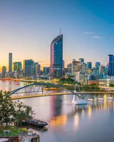 Paysage de Brisbane Brisbane vue sur la ville Pont Sunset Building