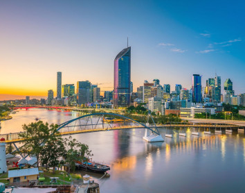 Paysage de Brisbane Brisbane vue sur la ville Pont Sunset Building