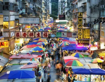 Marché de Hong Kong Commerçants Shopping 