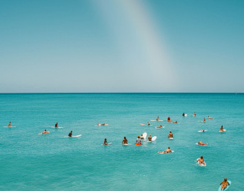 Surf Hawaï Plage Mer Surf Surfeur Hawaï Honolulu