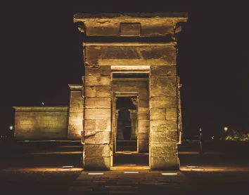 Madrid-Temple d'Amon Debod Madrid Temple Amon Debod Nuit